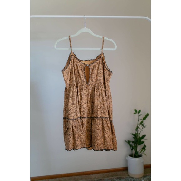 Urban Outfitters Mini Dress Animal/cheetah Print SZ L - Picture 5 of 8